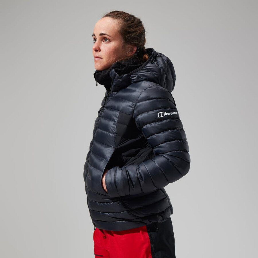 womens mtn seeker mw down hoody - black berghaus