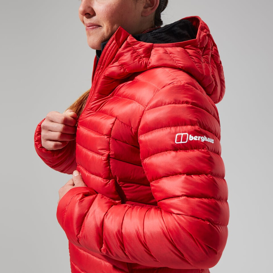 womens mtn seeker mw down hoody - red berghaus