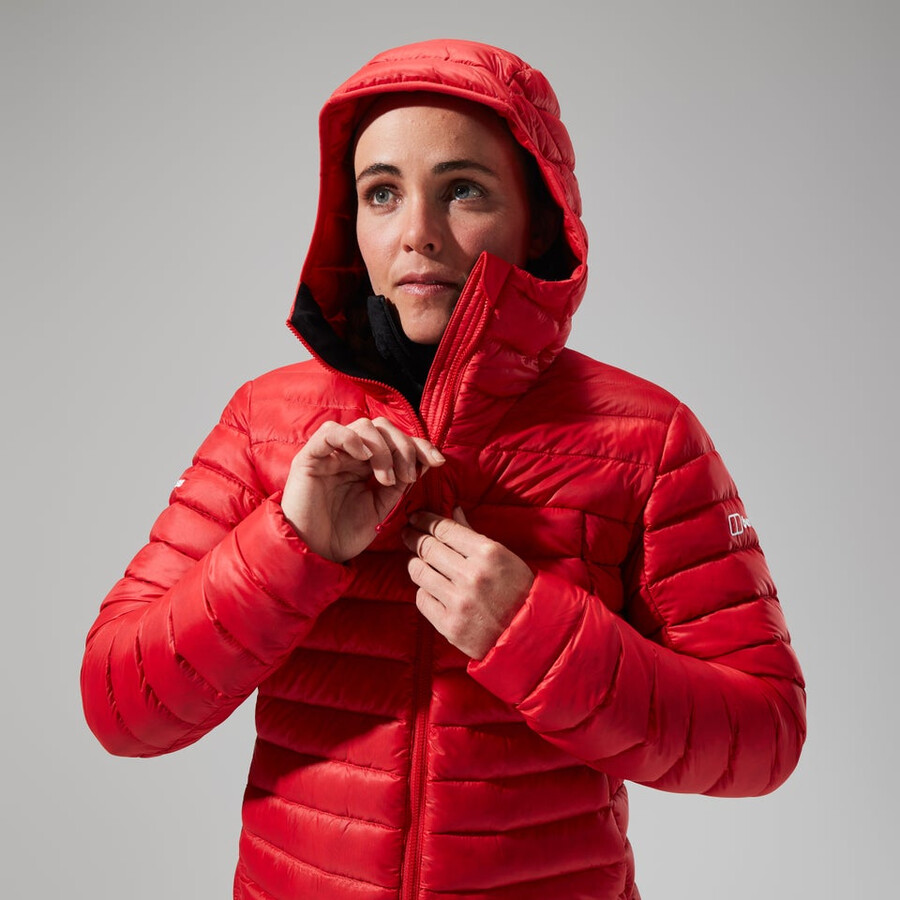 womens mtn seeker mw down hoody - red berghaus