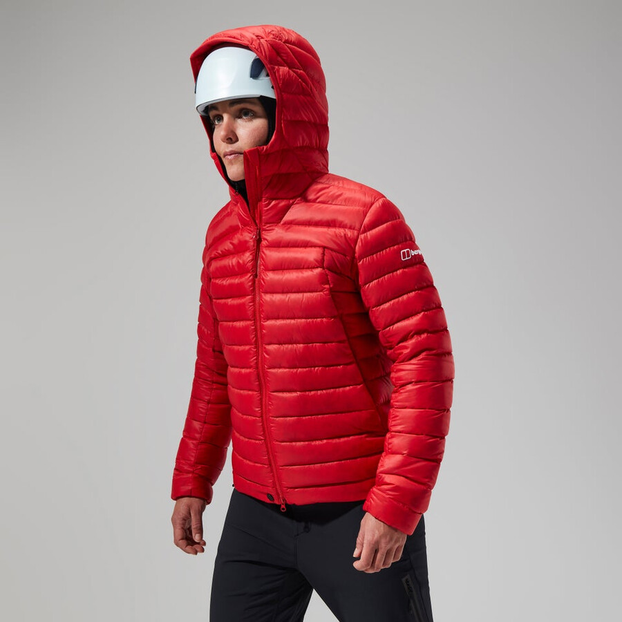 womens mtn seeker mw down hoody - red berghaus