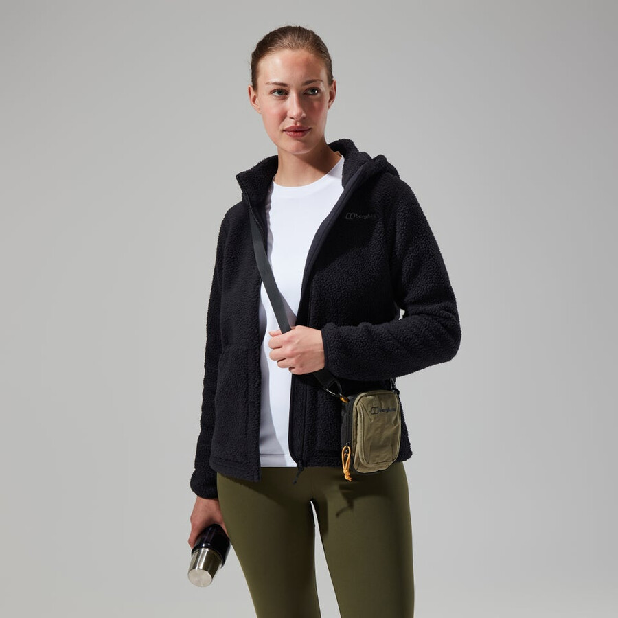 womens darria fz hooded jacket - black berghaus