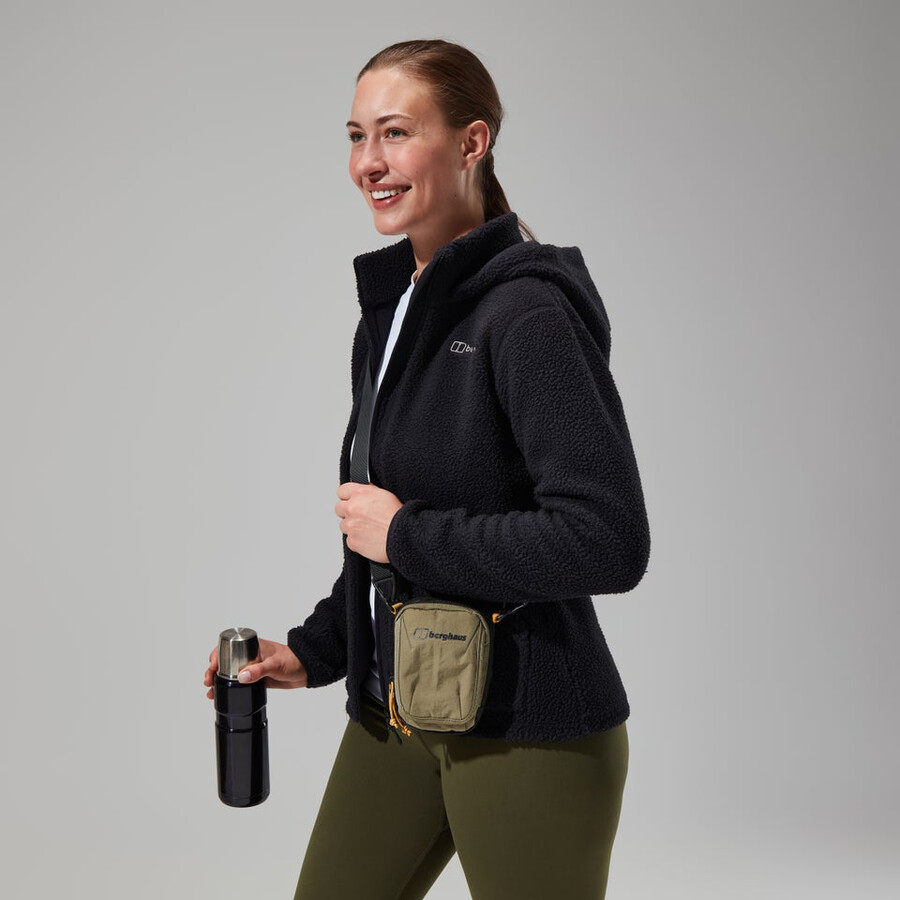 womens darria fz hooded jacket - black berghaus