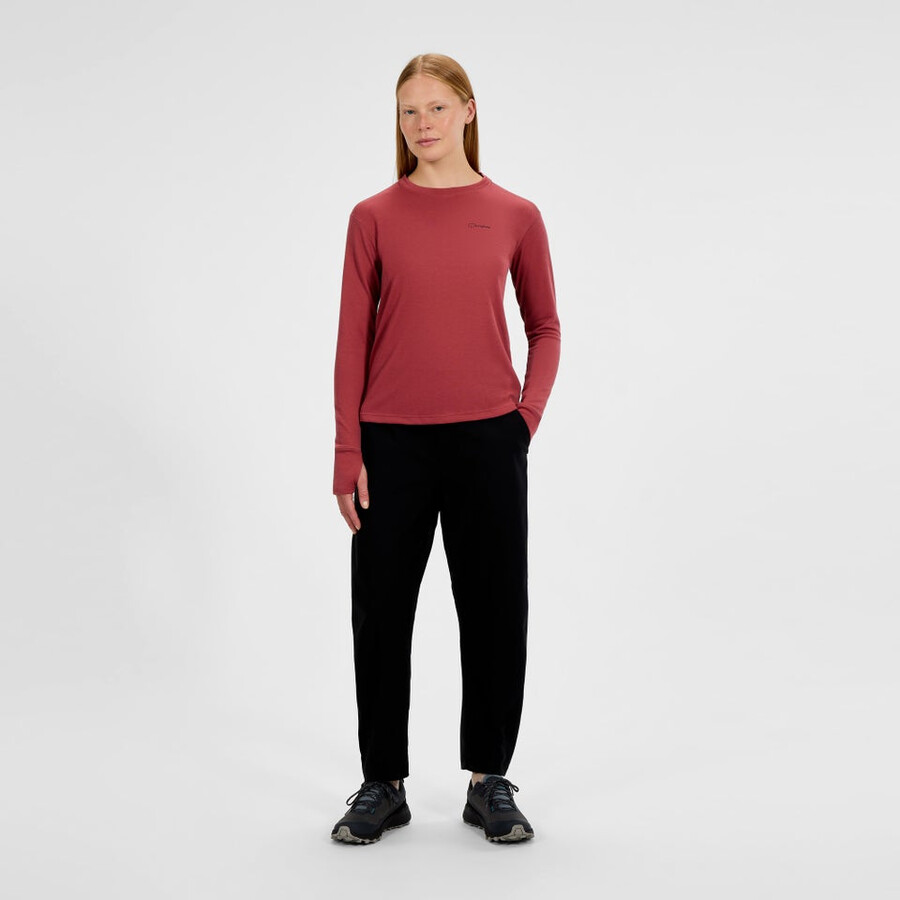 womens ivyhill crew jumper - red berghaus