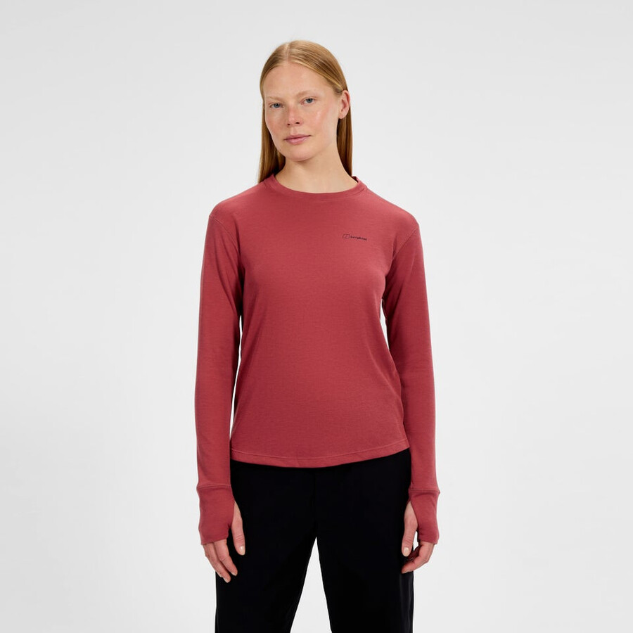 womens ivyhill crew jumper - red berghaus