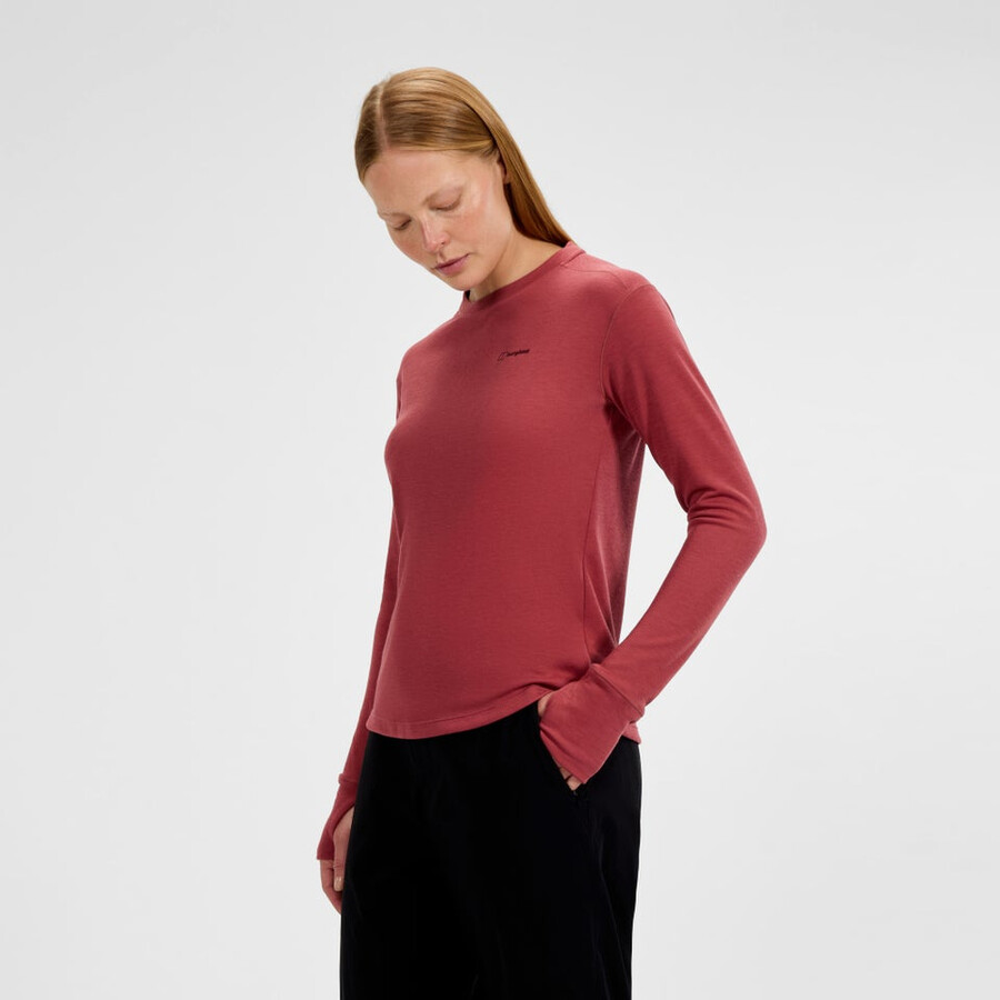 womens ivyhill crew jumper - red berghaus