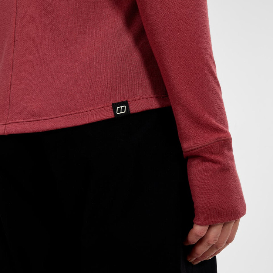 womens ivyhill crew jumper - red berghaus