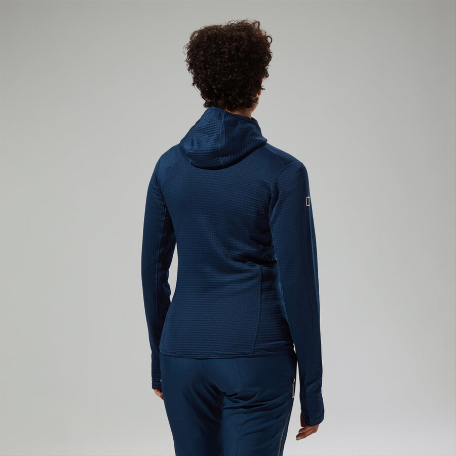 womens ridge-hiker hooded jacket - blue berghaus