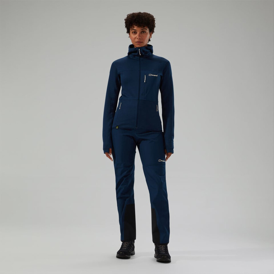 womens ridge-hiker hooded jacket - blue berghaus