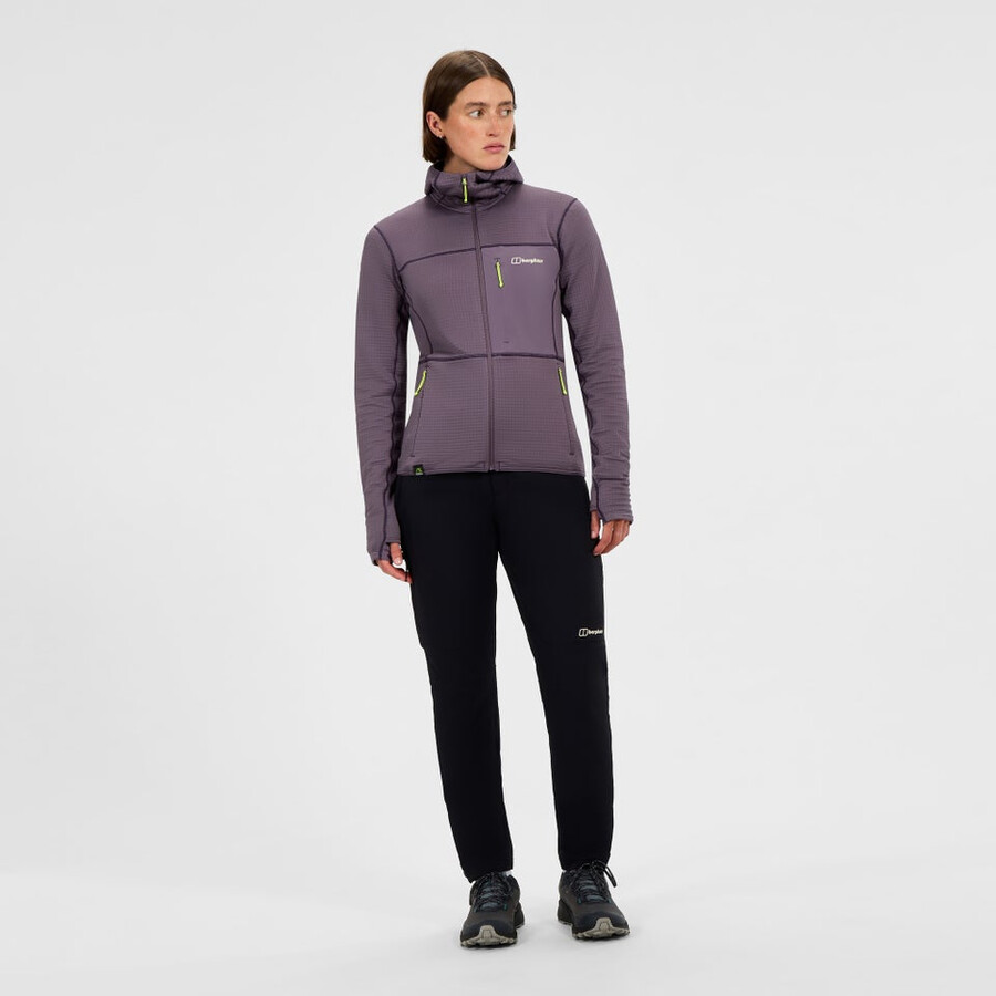 womens ridge-hiker hooded jacket - purple berghaus