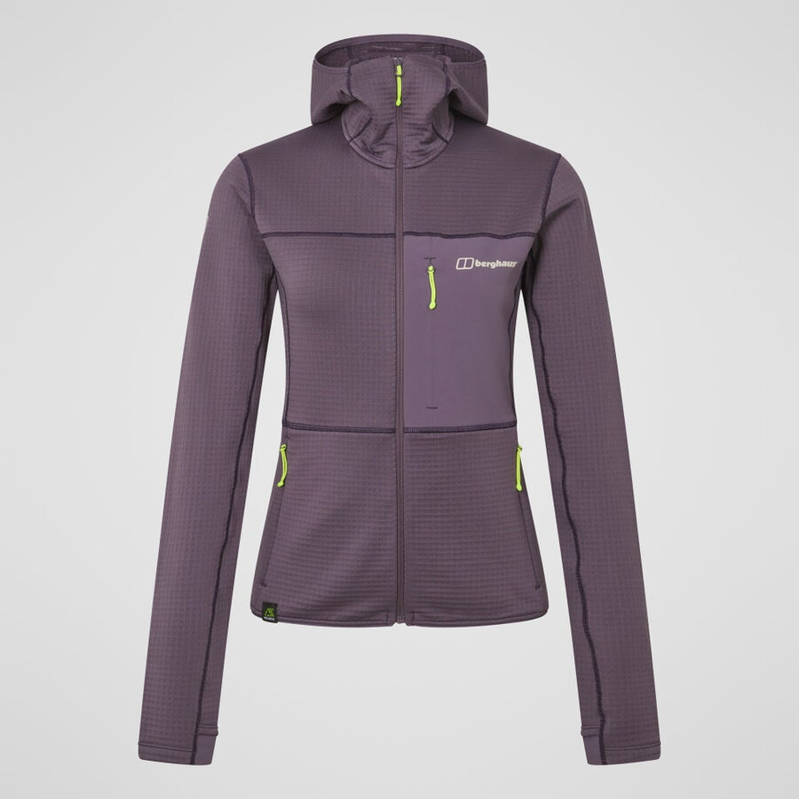 womens ridge-hiker hooded jacket - purple berghaus
