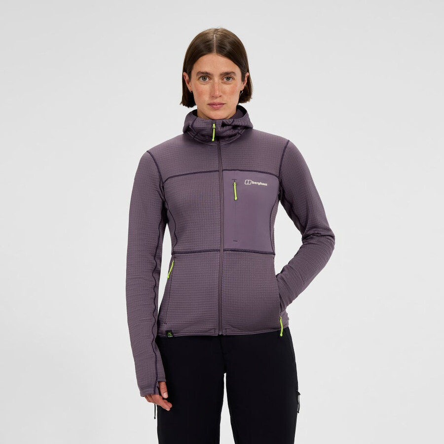 womens ridge-hiker hooded jacket - purple berghaus