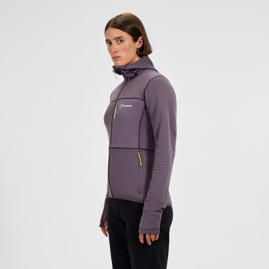 womens ridge-hiker hooded jacket - purple berghaus