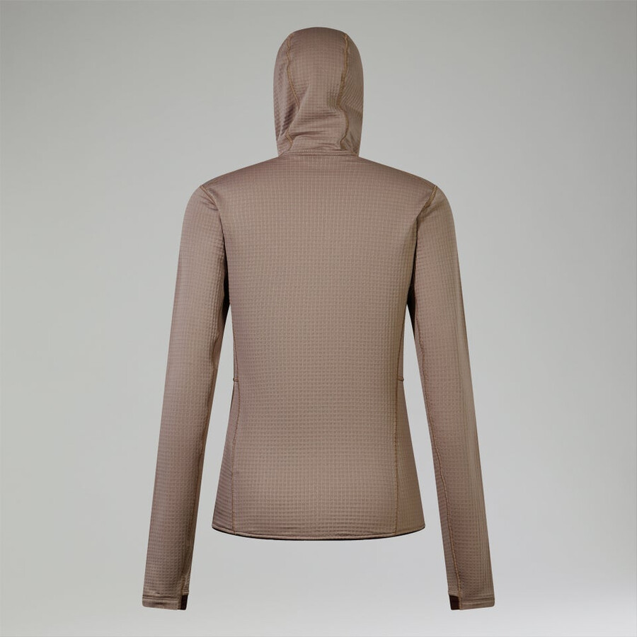 womens ridge-hiker hooded jacket - greybrown berghaus