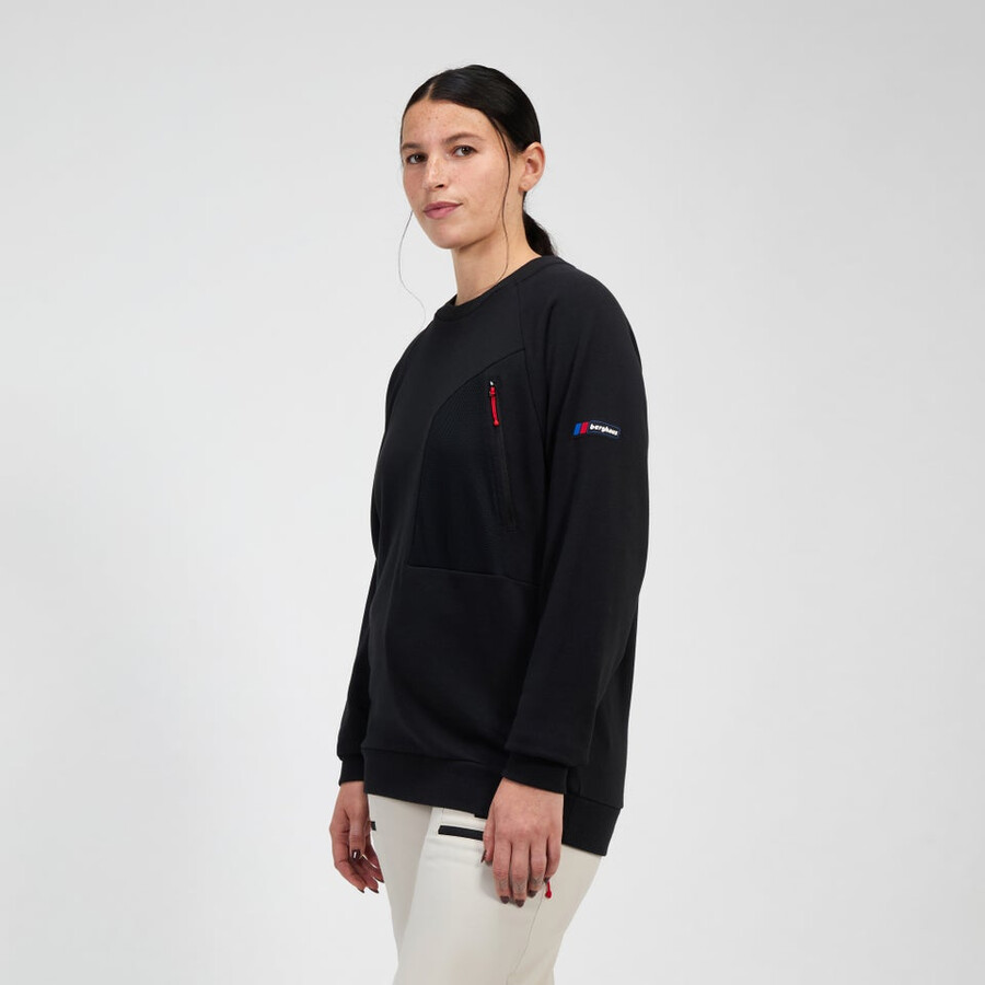 unisex storm 25 crew sweater - black berghaus