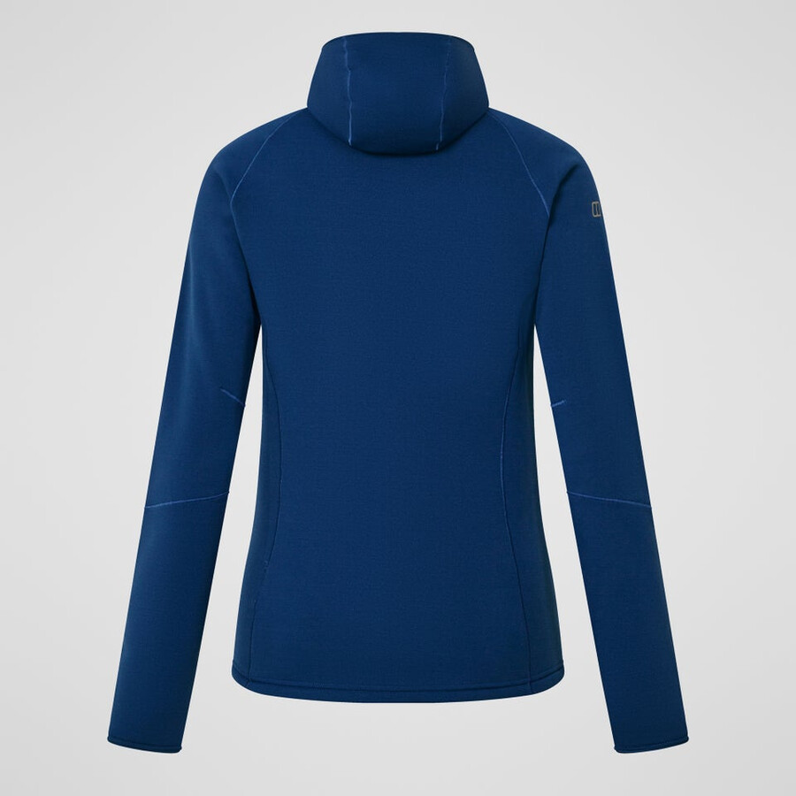 womens kinetic powerstretch hoody - blue berghaus