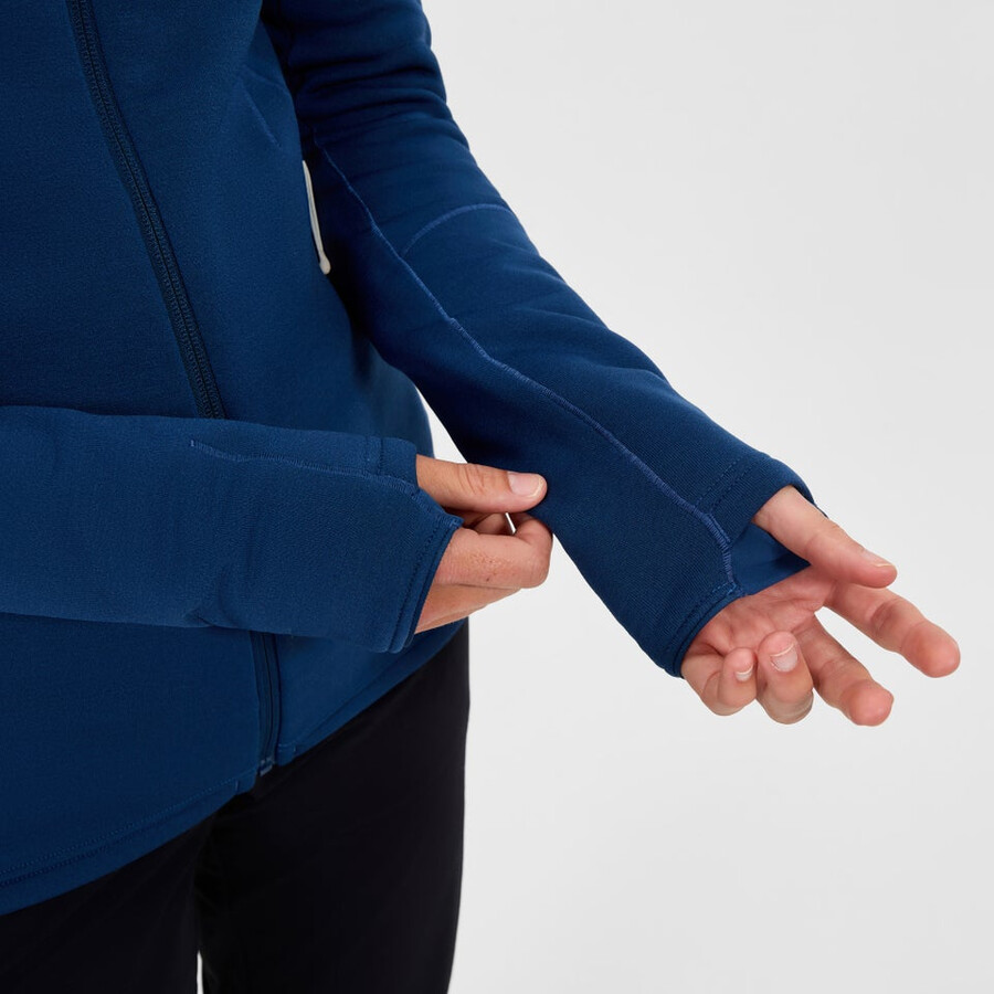 womens kinetic powerstretch hoody - blue berghaus