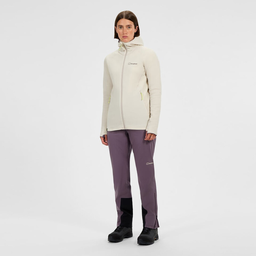 womens kinetic powerstretch hoody - grey berghaus