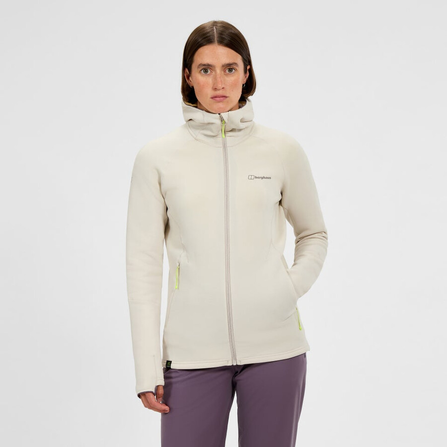 womens kinetic powerstretch hoody - grey berghaus
