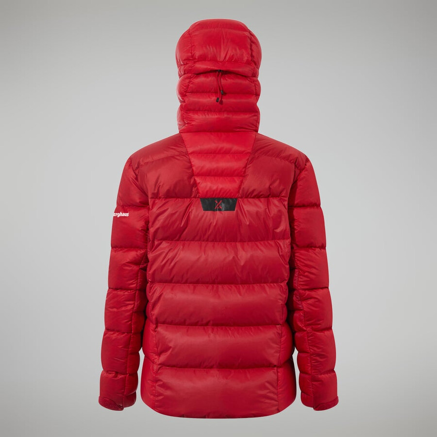 womens mtn arete ultra down hoody - red berghaus