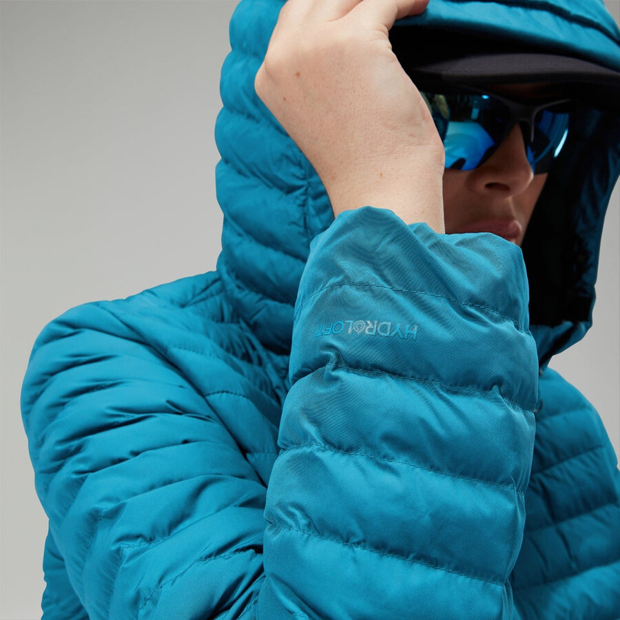 womens nula hooded maternity 2in1 jacket - turquoise berghaus