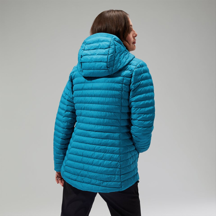womens nula hooded maternity 2in1 jacket - turquoise berghaus