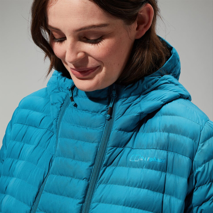 womens nula hooded maternity 2in1 jacket - turquoise berghaus