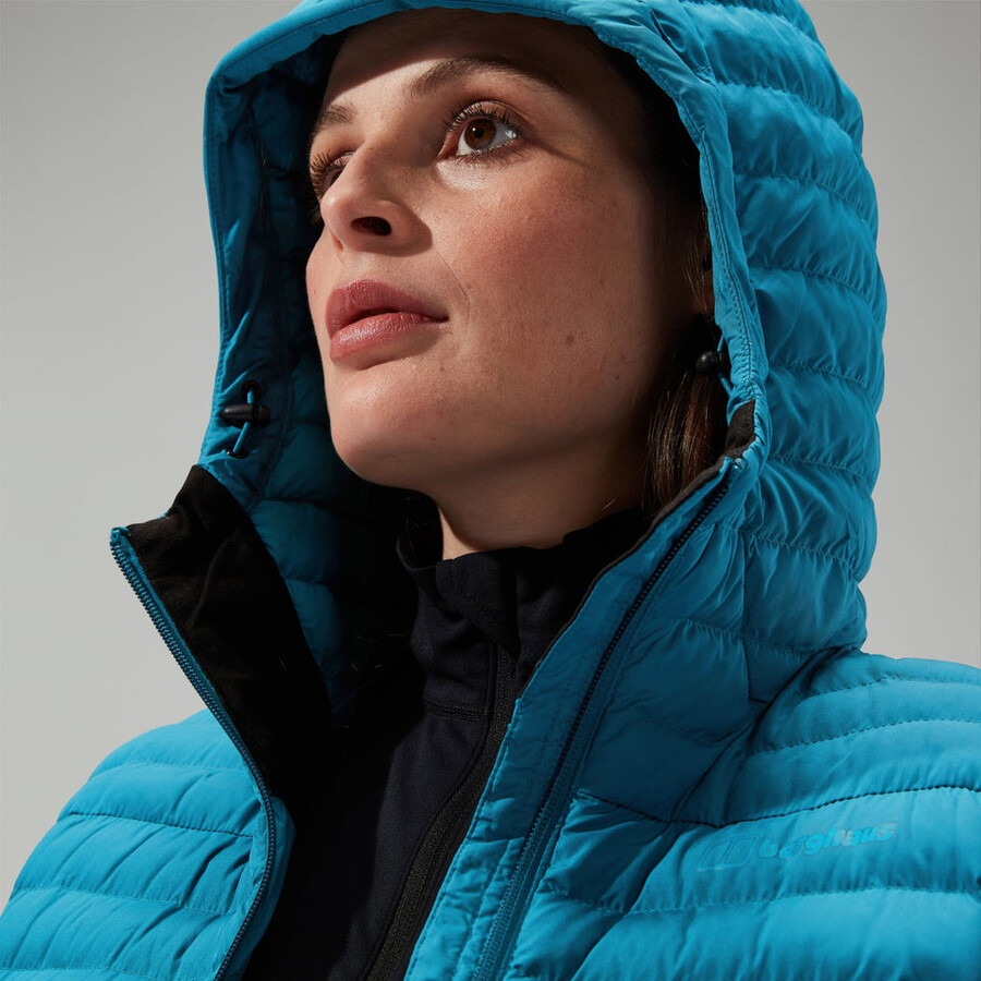 womens nula hooded maternity 2in1 jacket - turquoise berghaus
