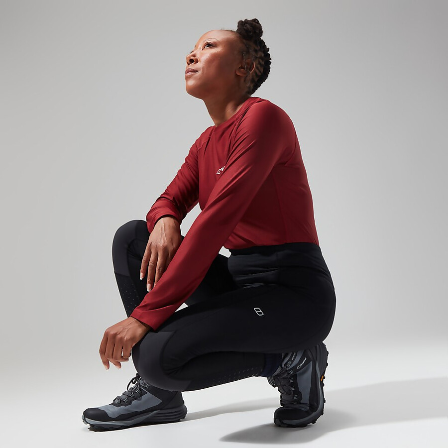 womens lelyur trekking tights - black berghaus