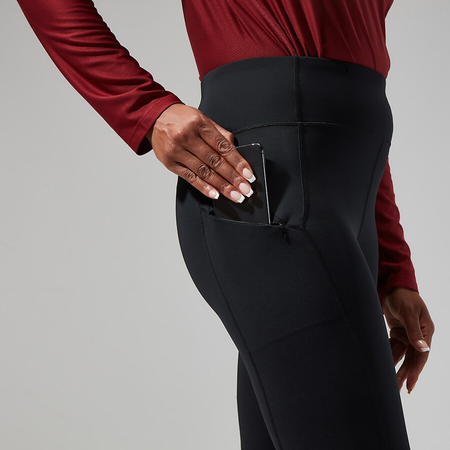 womens lelyur trekking tights - black berghaus