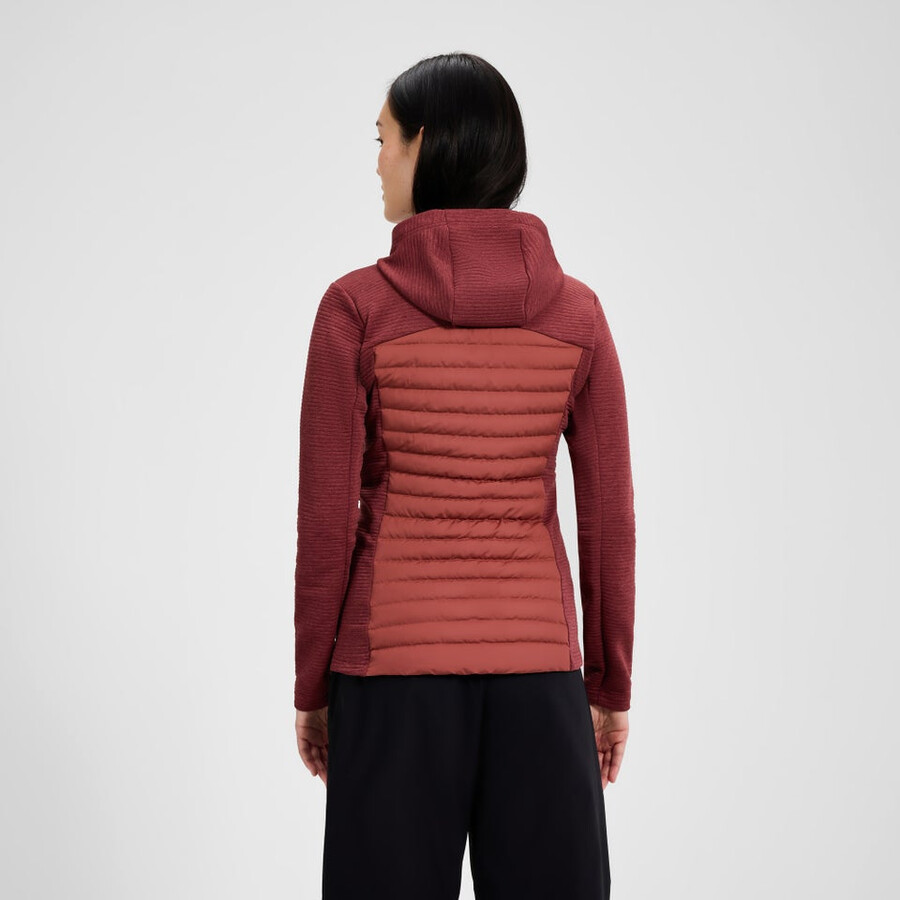 womens nula hybrid synthetic insulated jacket - red berghaus