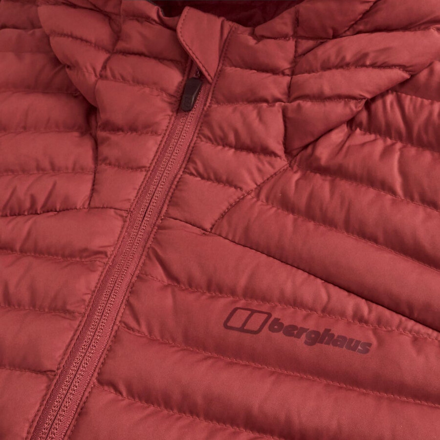 womens nula micro synthetic insulated long jacket - red berghaus