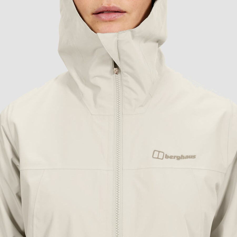 womens deluge pro 3.0 waterproof jacket - grey berghaus