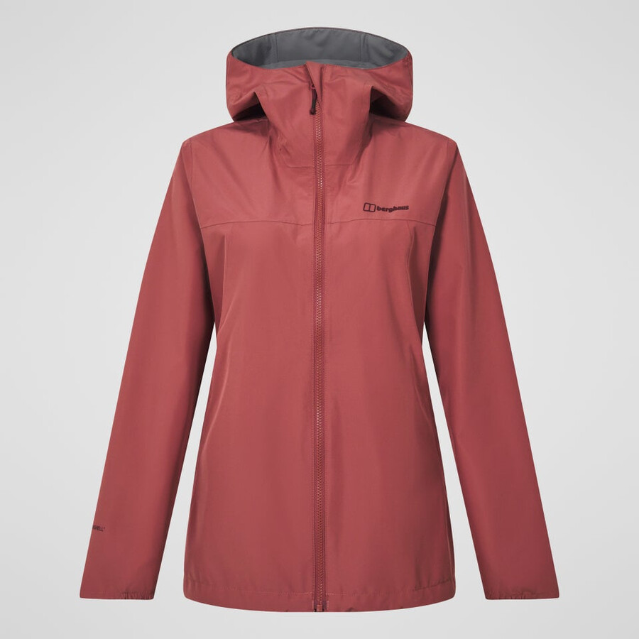 womens deluge pro 3.0 waterproof jacket - red berghaus