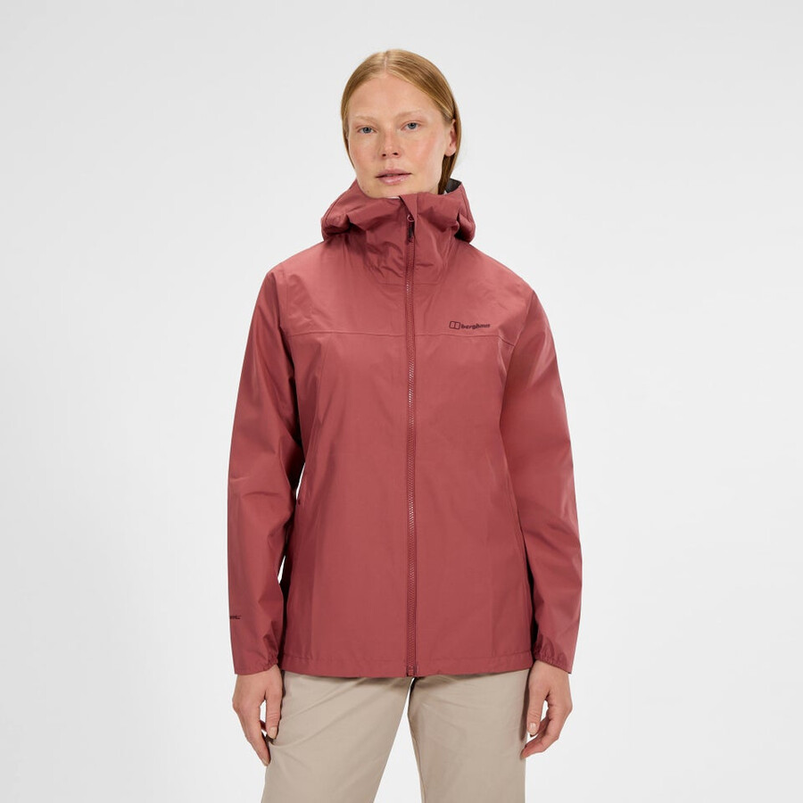 womens deluge pro 3.0 waterproof jacket - red berghaus