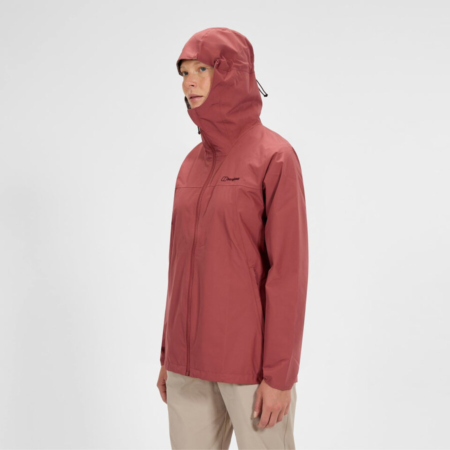 womens deluge pro 3.0 waterproof jacket - red berghaus
