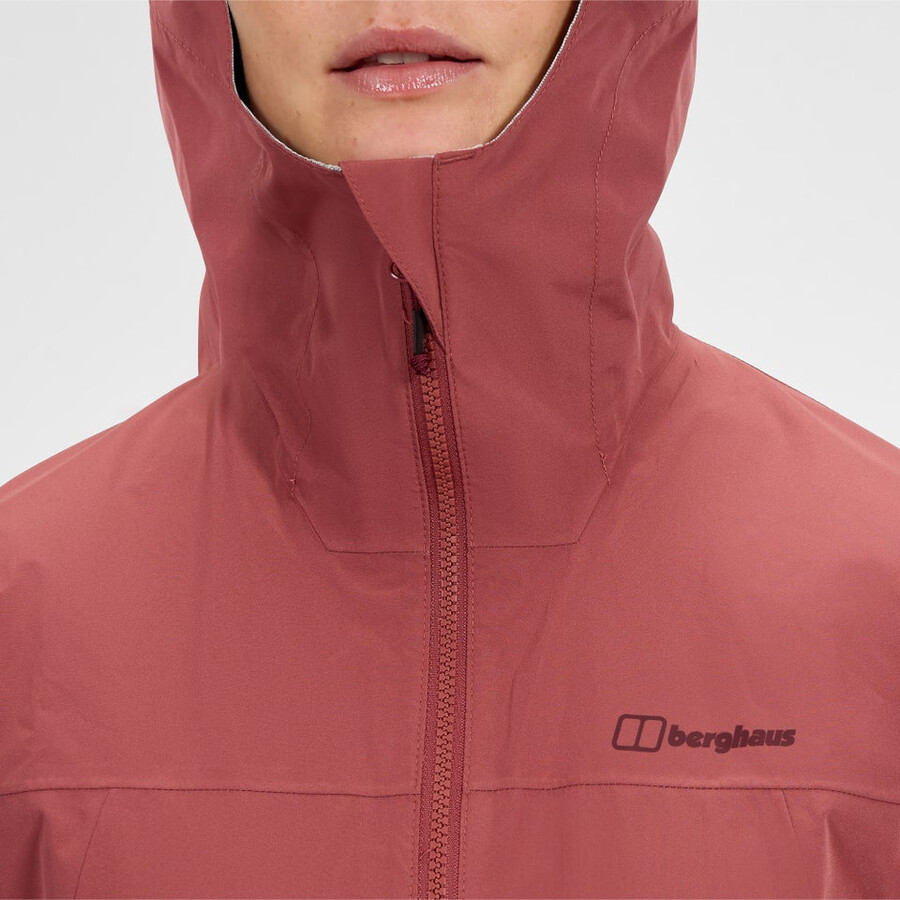 womens deluge pro 3.0 waterproof jacket - red berghaus