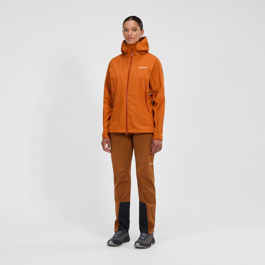 womens summit seeker gore-tex jacket - orange berghaus