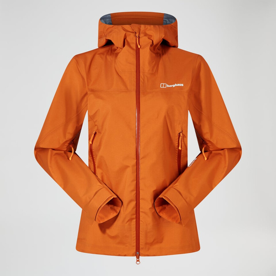 womens summit seeker gore-tex jacket - orange berghaus