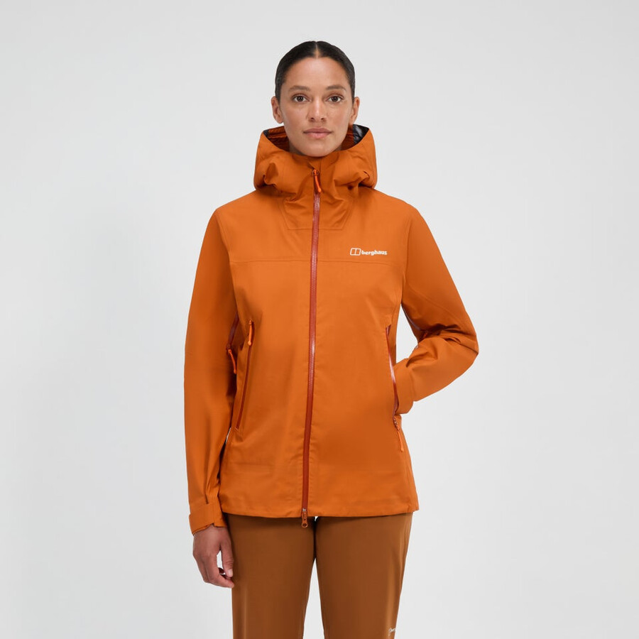 womens summit seeker gore-tex jacket - orange berghaus