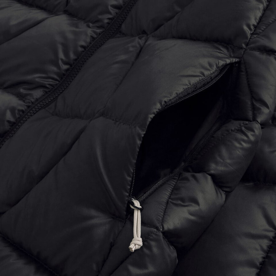 womens explorer long down jacket - black berghaus