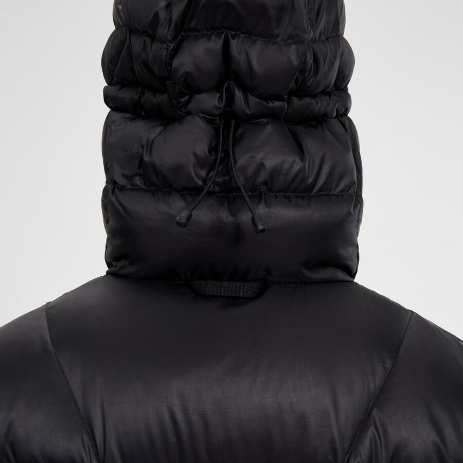 womens explorer long down jacket - black berghaus