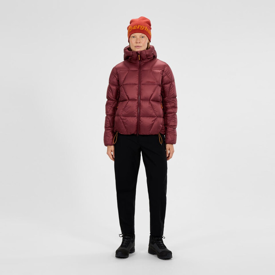 womens explorer down jacket - red berghaus