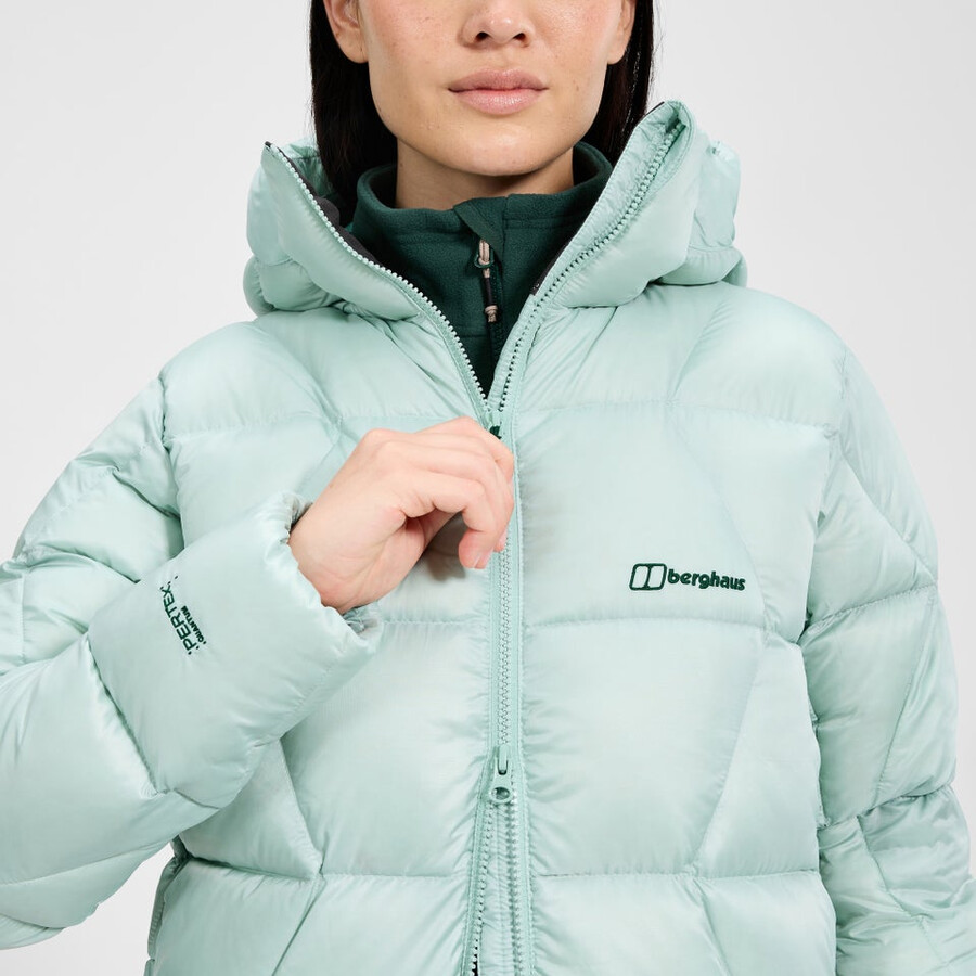 womens explorer down jacket - green berghaus
