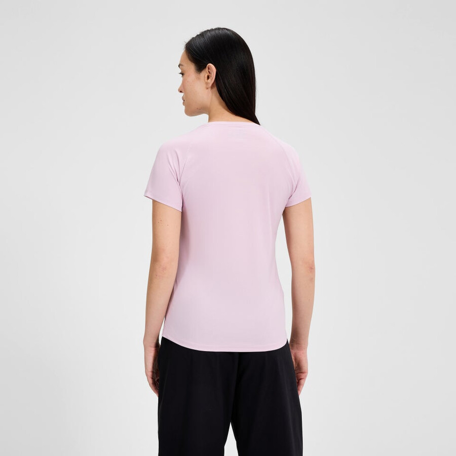 womens 247 crew short sleeve tech tee - pink berghaus
