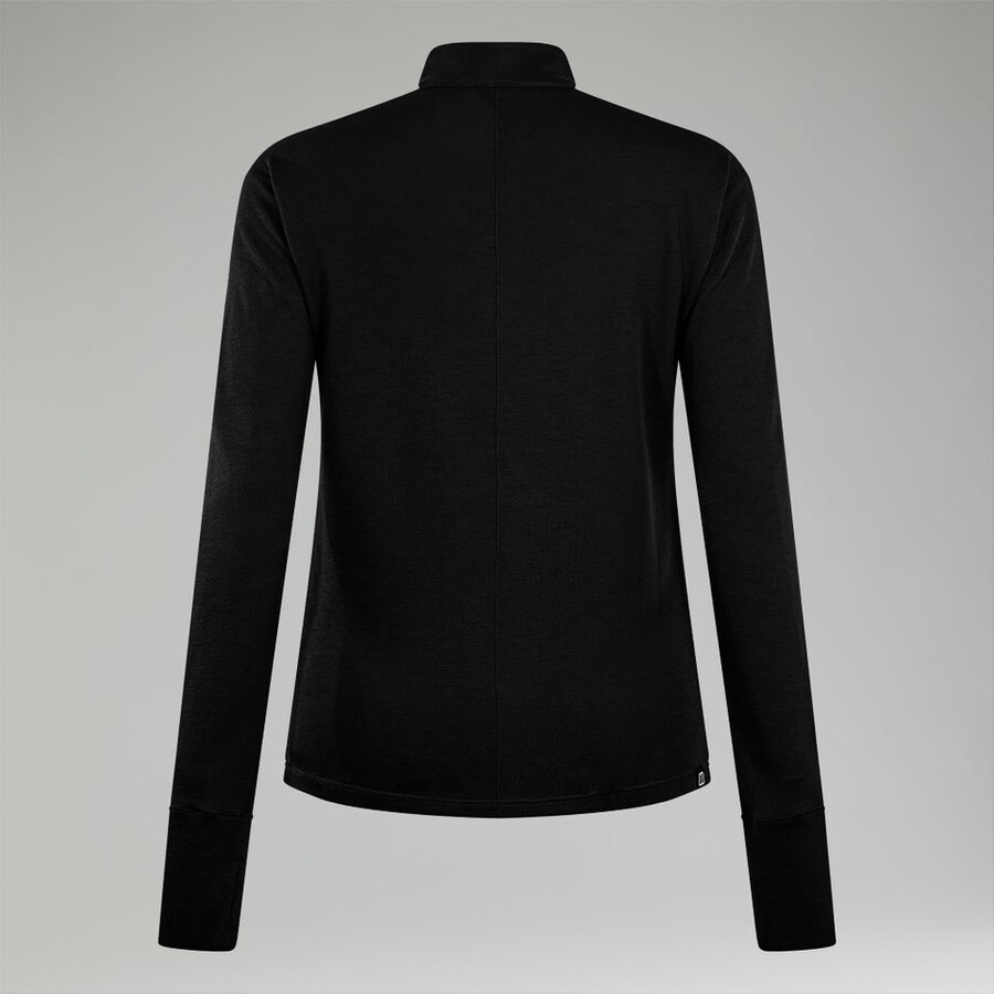 womens ivyhill half zip top - black berghaus
