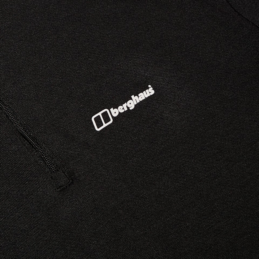 womens ivyhill half zip top - black berghaus