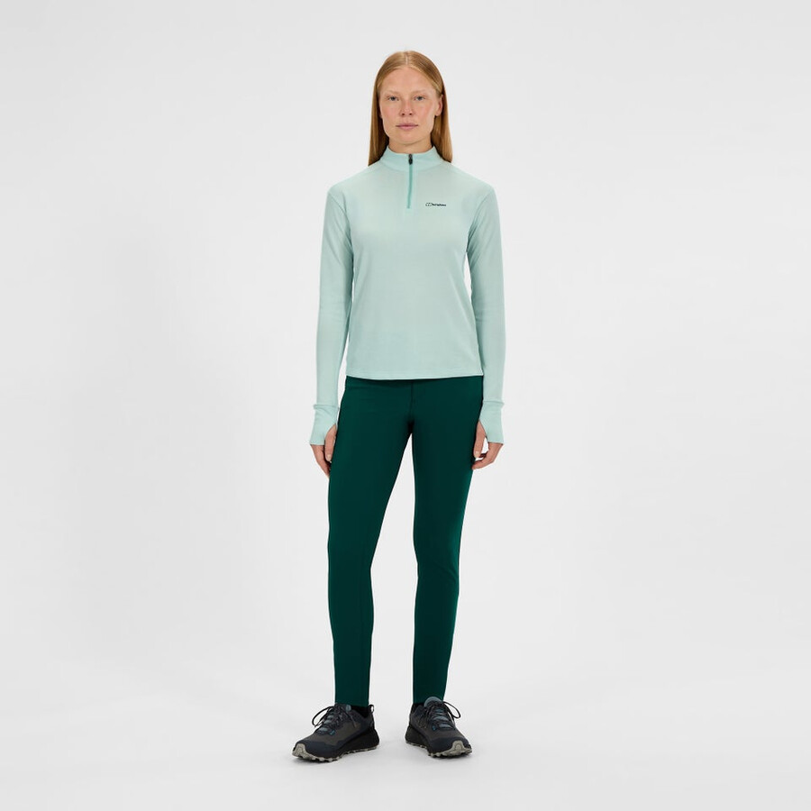 womens ivyhill half zip top - green berghaus