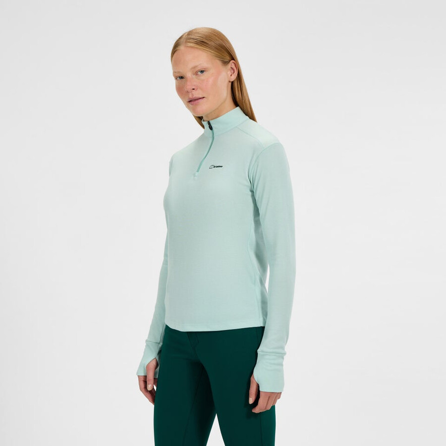 womens ivyhill half zip top - green berghaus