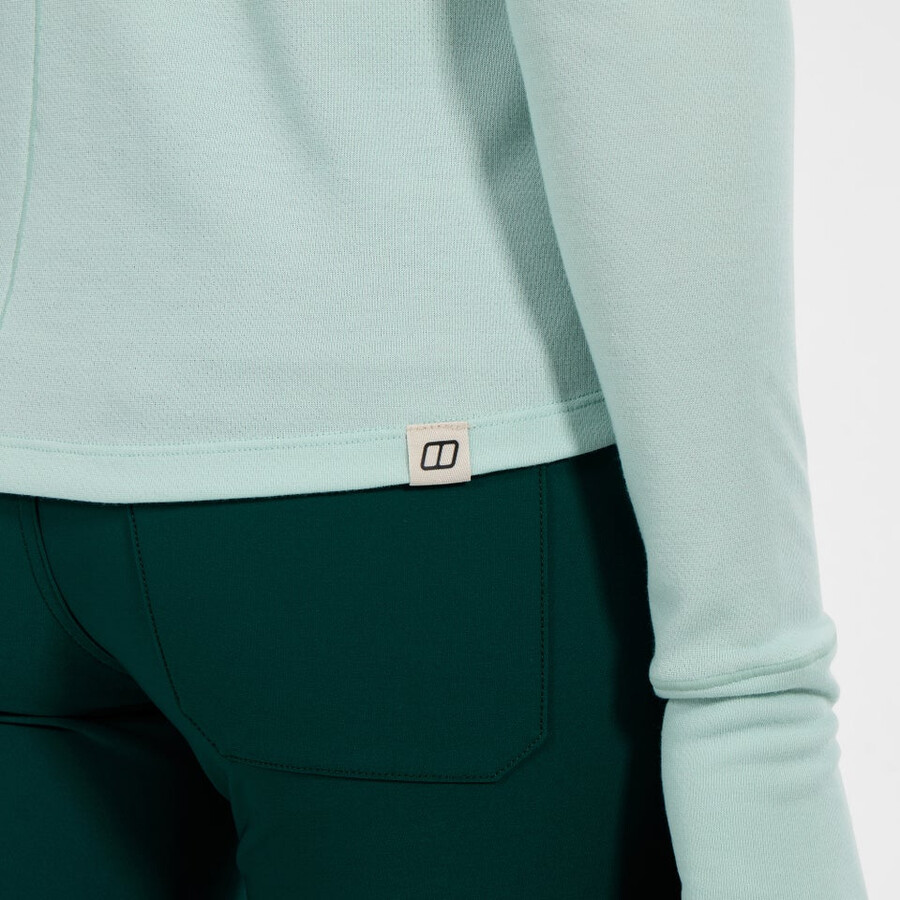 womens ivyhill half zip top - green berghaus
