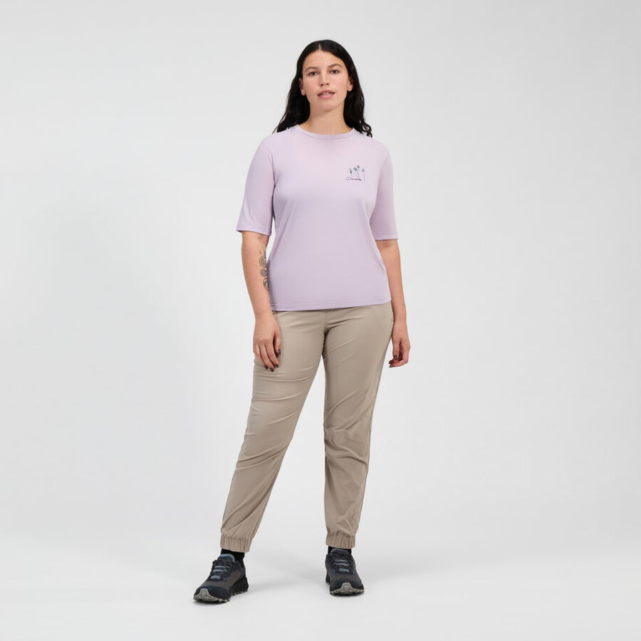 womens coneflower short sleeve tee - purple berghaus